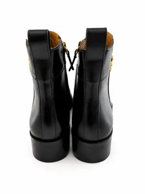 TORY BURCH EVERLY FLAT BOOTS brown black calf leather chelsea size 5 $598 NEW thumbnail 4