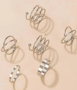 Boutique Cross Decor /fashion ring 6Pcs thumbnail 2