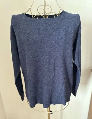 American Eagle Outfitters Crewneck Sweater Navy Size Small 55% Cotton thumbnail 1