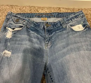Madison Denim Women’s Distressed Flare Jeans thumbnail 4