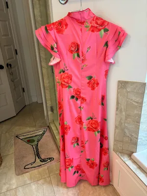Boutique Pink Rose Cheongsam Dress thumbnail 2