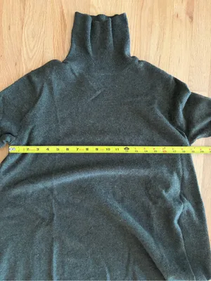 Magaschoni Turtleneck Cashmere Tunic Sweater - Hunter green Heather asymmetrical thumbnail 5