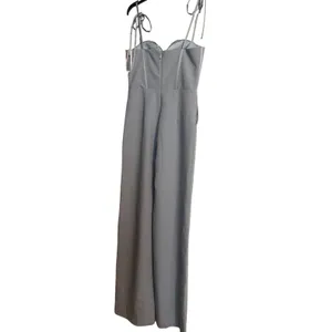 NWT Miss Circle Sarina Baby Blue Satin Corset Jumpsuit - Size Small (Read) thumbnail 4