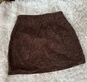 Leopard print corduroy skirt Size M thumbnail 2