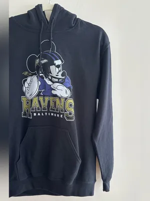 Junk Food Women’s Mickey Mouse Baltimore Ravens Black Hoodie, Size Small thumbnail 4