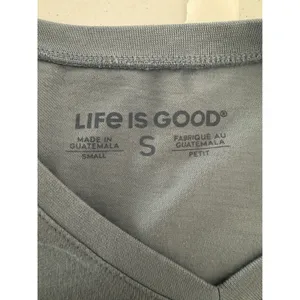 Life Is Good Shirt Women S Blue Giddy Up Bear Cowboy Western Long Sleeve Tee thumbnail 4