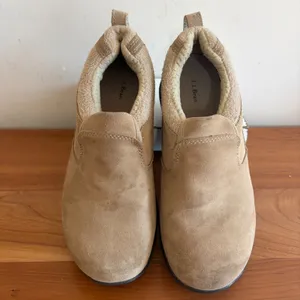 LL Bean Storm Chaser Suede‎ Slip On Shoes Tan Primaloft 290479 Womens 7.5 M thumbnail 3
