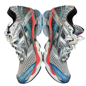 Mizuno Wave Creation 15 Running Shoes Womens 7.5 Silver Blue Red‎ Mesh Athletic thumbnail 5
