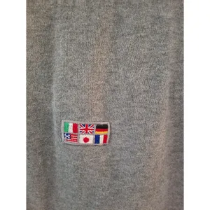 Vintage Express World Brand Quarter Zip Pullover Sweatshirt Gray Flags Size M thumbnail 5