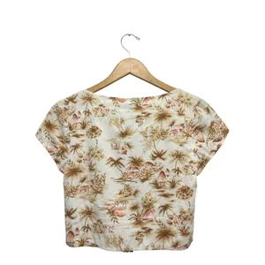 Abercrombie & Fitch Women’s Crop Top Blouse Palm Beach Koket Cottagecore Size S thumbnail 3