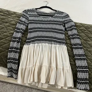 Altar'd State Black and Cream Knit Top thumbnail 1