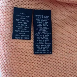 Jones New York Gingham Peach Zip Front Windbreaker Cottagecore Rain Jacket Sz S thumbnail 7