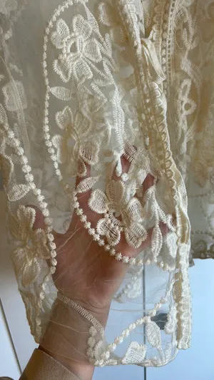 Lace Shawl Tan Size M thumbnail 8