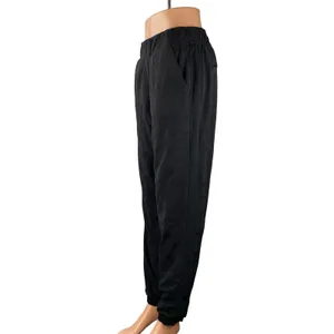 Athleta Brooklyn Textured Lined Women's Black Travel Jogger Sweat Pants Size 8 thumbnail 2