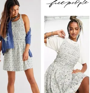 Free People Petunia Smocked Mini Dress thumbnail 2