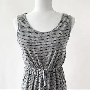 She & Sky Grey and Black Maxi Sun Dress Size Med thumbnail 4