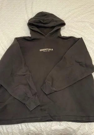 Essentials Fear of God Hoodie Black Small thumbnail 1