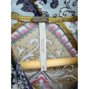 Free People Chase Me Long Sleeve Paisley Mockneck Top Size XS Multicolor‎ Boho thumbnail 3