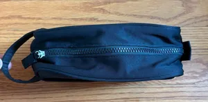 Prada Luna Rossa Makeup Pouch Bag Black Cosmetic Travel Compartment thumbnail 4