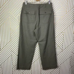 J.‎ Crew Olive Green Gray High Waist Trouser Work Fall Pants Size US 10 thumbnail 7