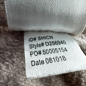 Donna Karan Sleepwear Robe Tie Waist Shawl Collar Pocket Lounge Fleece Pink S/M thumbnail 5