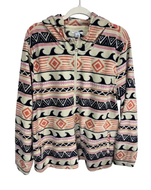 O'Neill‎ XXL Multicolor Fleece Hoodie Women's Aztec Tribal Quarter Zip thumbnail 1