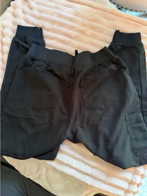 Mandala Scrubs Joggers High-Waisted Black thumbnail 4