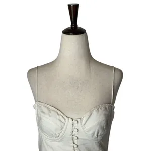 L'Academie Simone Mini Dress Women Small Ivory Cotton Corset Balletcore Revolve thumbnail 4