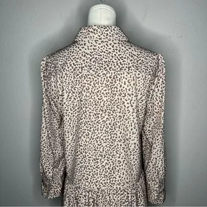 Tuckernuck Hayes Beige Brown Leopard Print Drop Waist Mini Shirt Dress thumbnail 5