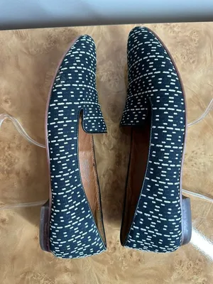 Madewell Black Linebreak Teddy Loafer Fabric Leather Lined Flat Shoes Size 9 thumbnail 6