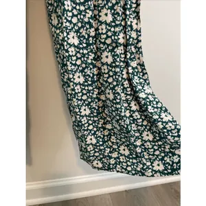 As You Wish XL Teal Floral Wide Leg Jumpsuit Puff Sleeve Boho Romper‎ thumbnail 3