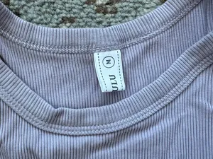 Laslulu Modal Ribbed Knit Racerback Tank Top Lavender Medium thumbnail 2
