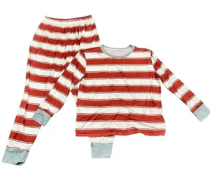 Women's Family Pajama Striped Xmas Christmas Matching Sleepwear Set 2XL thumbnail 1