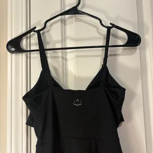 Beyond Yoga Black Heather Ribbed Cross Front Mini Dress Activewear Sz Women’s XS thumbnail 4