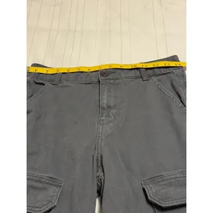 H&M Divided Gray Wide Leg‎ Cargo Pants Cropped Ankle Women's Size 2 thumbnail 4