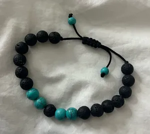 Lava Bracelet Handmade Stone Beaded thumbnail 1
