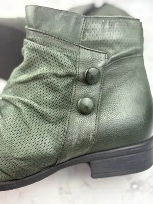 *Miz Mooz Sallie Ankle Boots Womens Size 40 Green Leather Comfort Casual Classic thumbnail 12