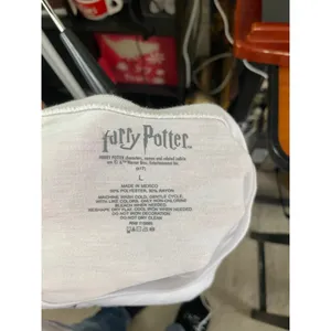 Women's Harry Potter Short Sleeve Tee L White Black thumbnail 3