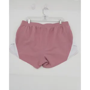 Under Armour HeatGear Fly By Running Shorts Pink White Mesh Womens XL Loose Fit thumbnail 7