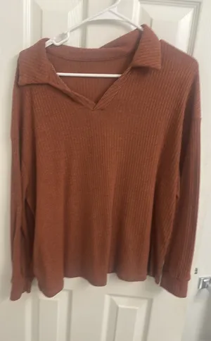 Light Sweater Orange Size XL thumbnail 1