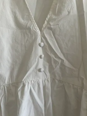 poplin v neck button smock dress size 12 thumbnail 9