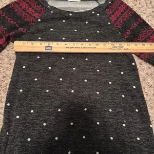 Snowflake Sweater‎ in charcoal & Red, small thumbnail 11