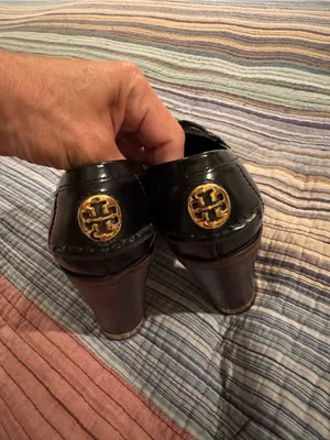 Tory Burch Black Patent Leather Penny Loafers thumbnail 2