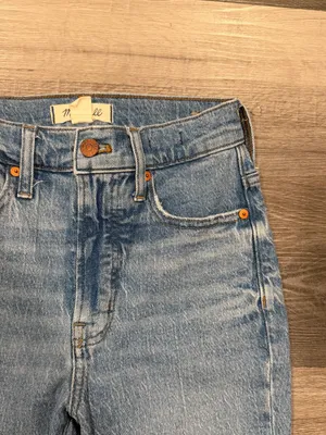 Madewell The Perfect Vintage Jean Womens Light Wash High Rise Straight Leg Sz 23 thumbnail 2