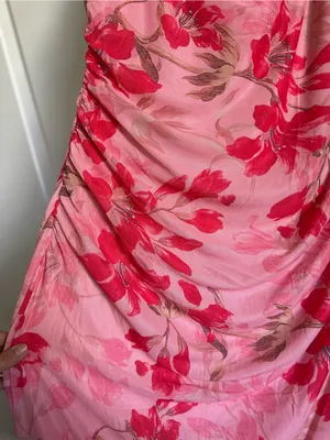 Pink Floral Cowl Neck Maxi Dress thumbnail 3
