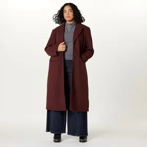 The Drop Liam Oversized Long Wool Blend‎ Coat Decadent Chocolate L thumbnail 3
