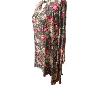 UMGEE Boho TUNIC BLOUSE Womens 6 for $36 Large 3/4‎ Sleeves Gray/Pink/White thumbnail 3