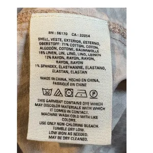 Anthropologie The Wanderer Pants Womens 31 Tan Leopard Print‎ Cotton Linen thumbnail 8
