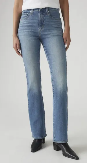 Levi’s 725 High Rise Bootcut Jeans 30 Classic Flattering Light Wash A5 thumbnail 1