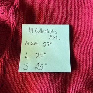 VTG JH Collectible Red Cardigan Sweater Women’s 3XL NWT! Grandmacore Ski Lodge thumbnail 11